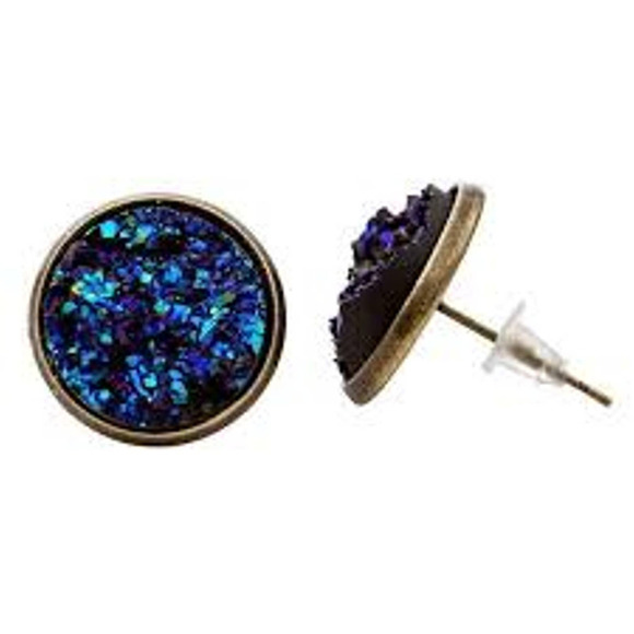 3/$20 Solid GREEN Earrings Silver Studs Tiny Round Earrings Circle Kids Girls - Picture 8 of 10